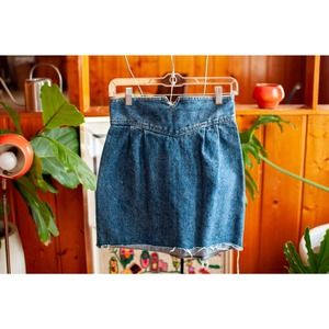 vintage 80s denim skirt
